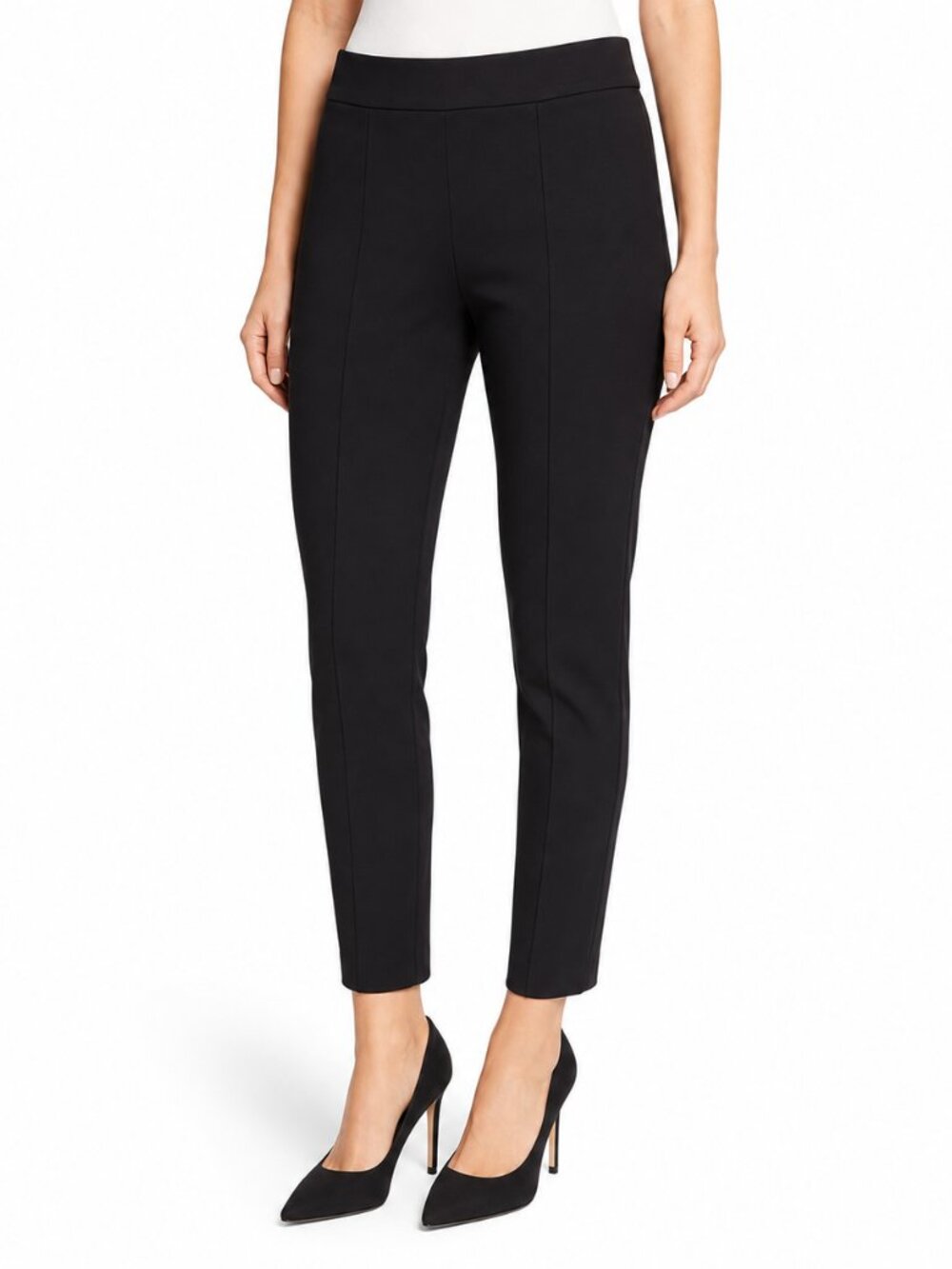 Christian Siriano New York Black Stretch Pull-On Dress Pants Size 8
